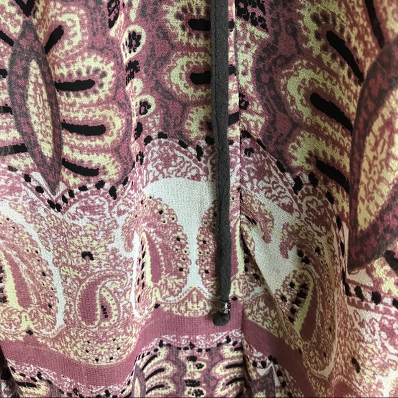 🌺Free People Purple Paisley Caftan Mini Dress🌺 - Picture 3 of 5